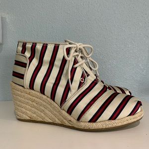 Tom’s Wedge Espadrille Bootie + Tabitha Simmons